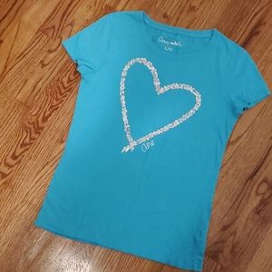 🆕️ Aeropostale T-Shirt - Aqua w/ sequined heart
